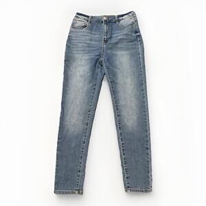 Wax Jeans Womens 9/29 Denim Blue Medium Wash High‎ Rise Skinny Ankle 26x25.5